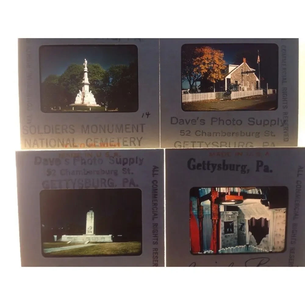 Lot 20 Vintage Mount Vernon Williamsburg Bermuda Souvenir Photograph Color Slide